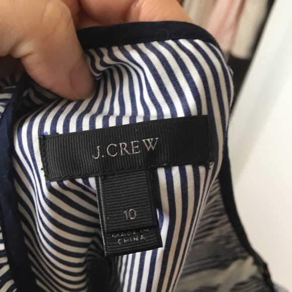 J.Crew Stripe Ruffle One Shoulder Top Sz 10 - Picture 4 of 5